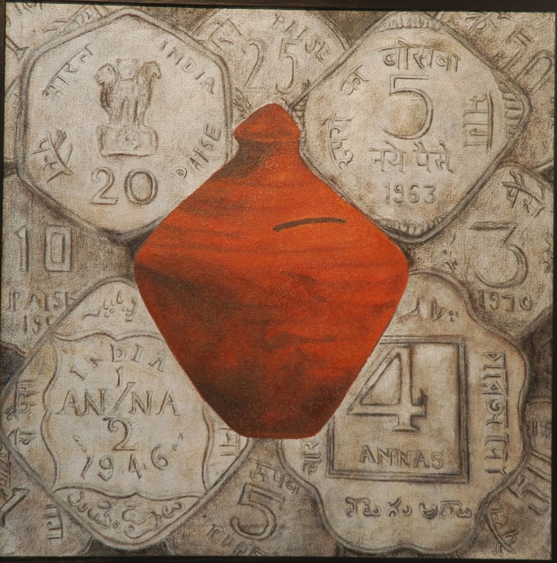 The Matka and the Coins — oil on canvas