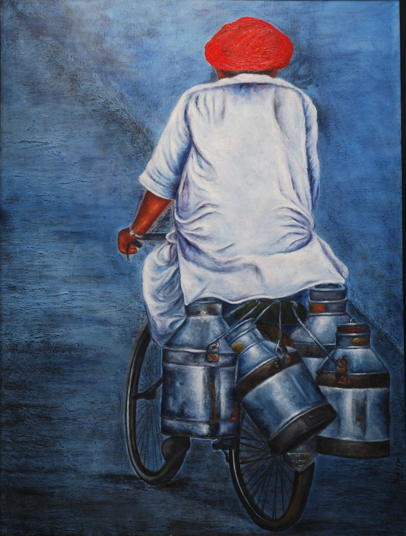 The Doodhwala — oil on canvas