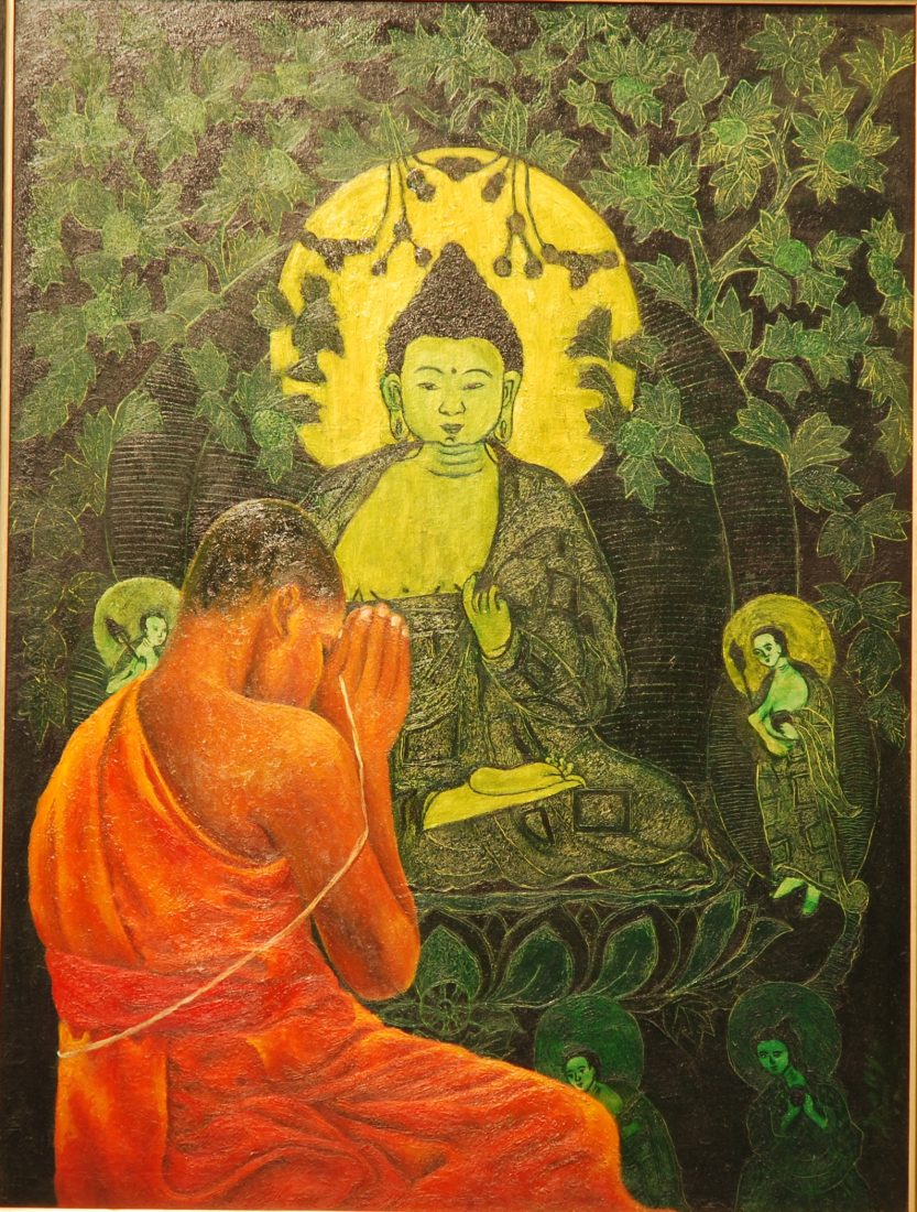 Buddha Under the Bodhi Tree — oil on canvas