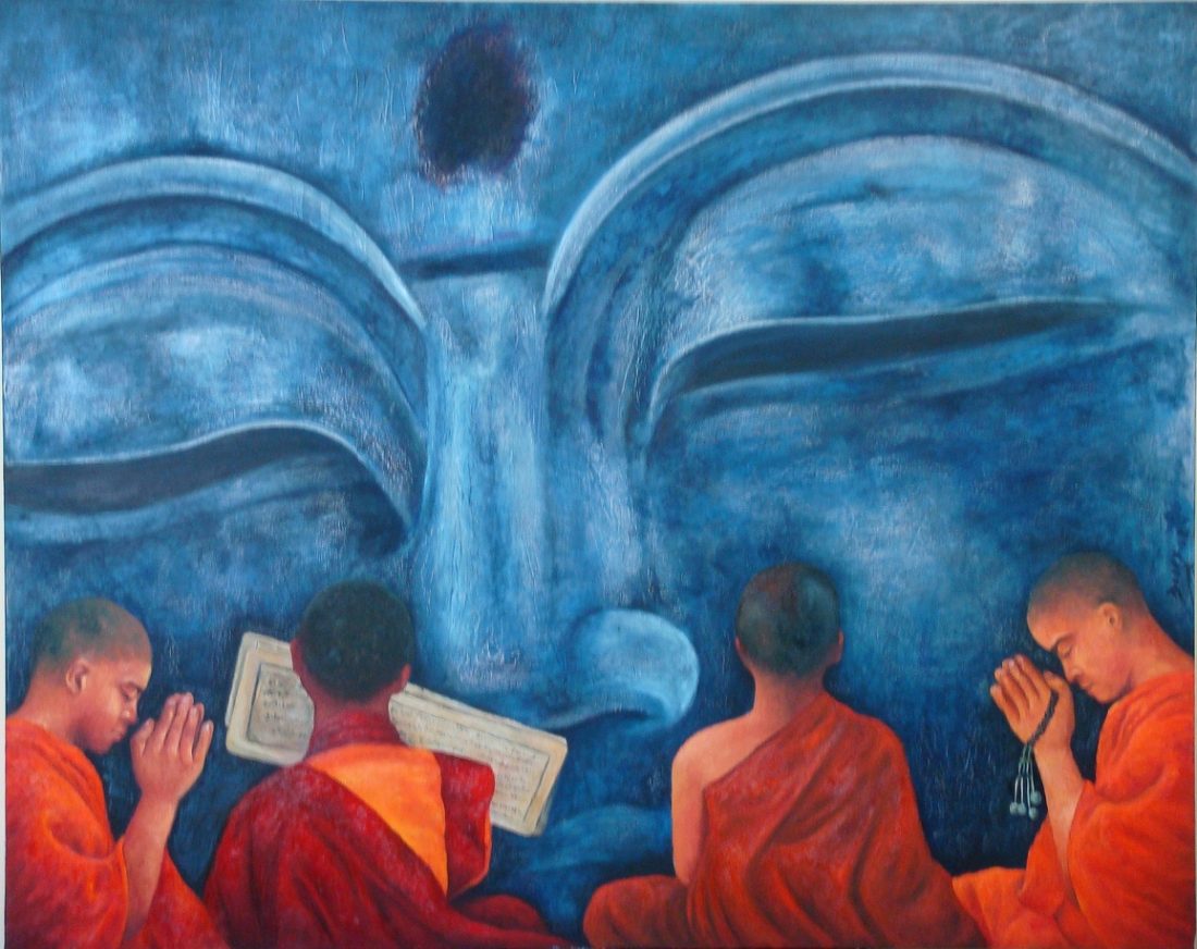 The Blue Buddha — oil on canvas