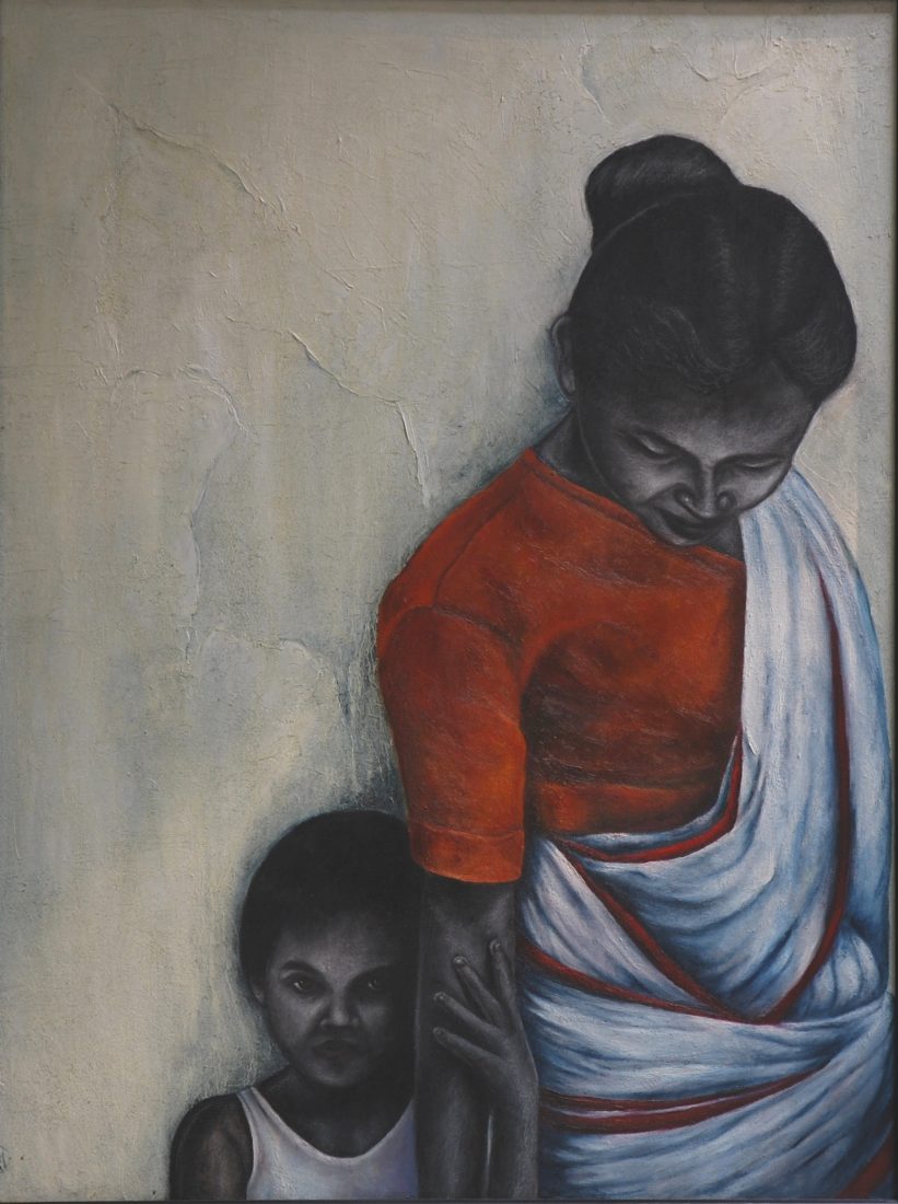 Mother and Son — oil on canvas