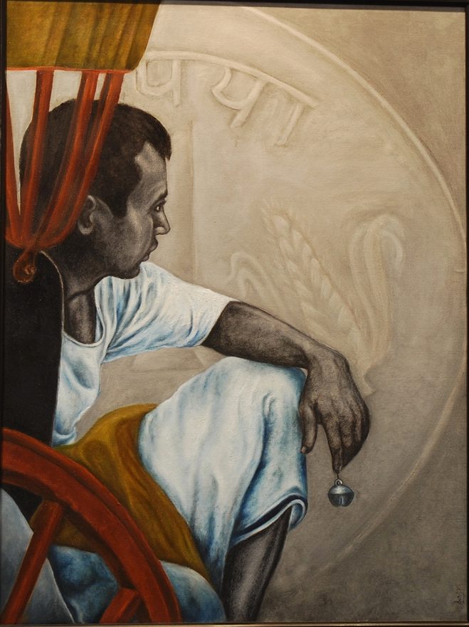 The Cart-Man and the Rupaya — oil on canvas